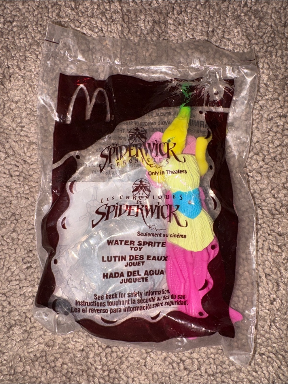 2008 McDonald’s Spiderwick Chronicles water sprite sealed in bag